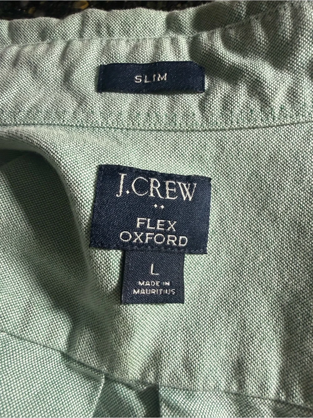 J. Crew Men's Mint Green Button-Down Shirt Siza Large